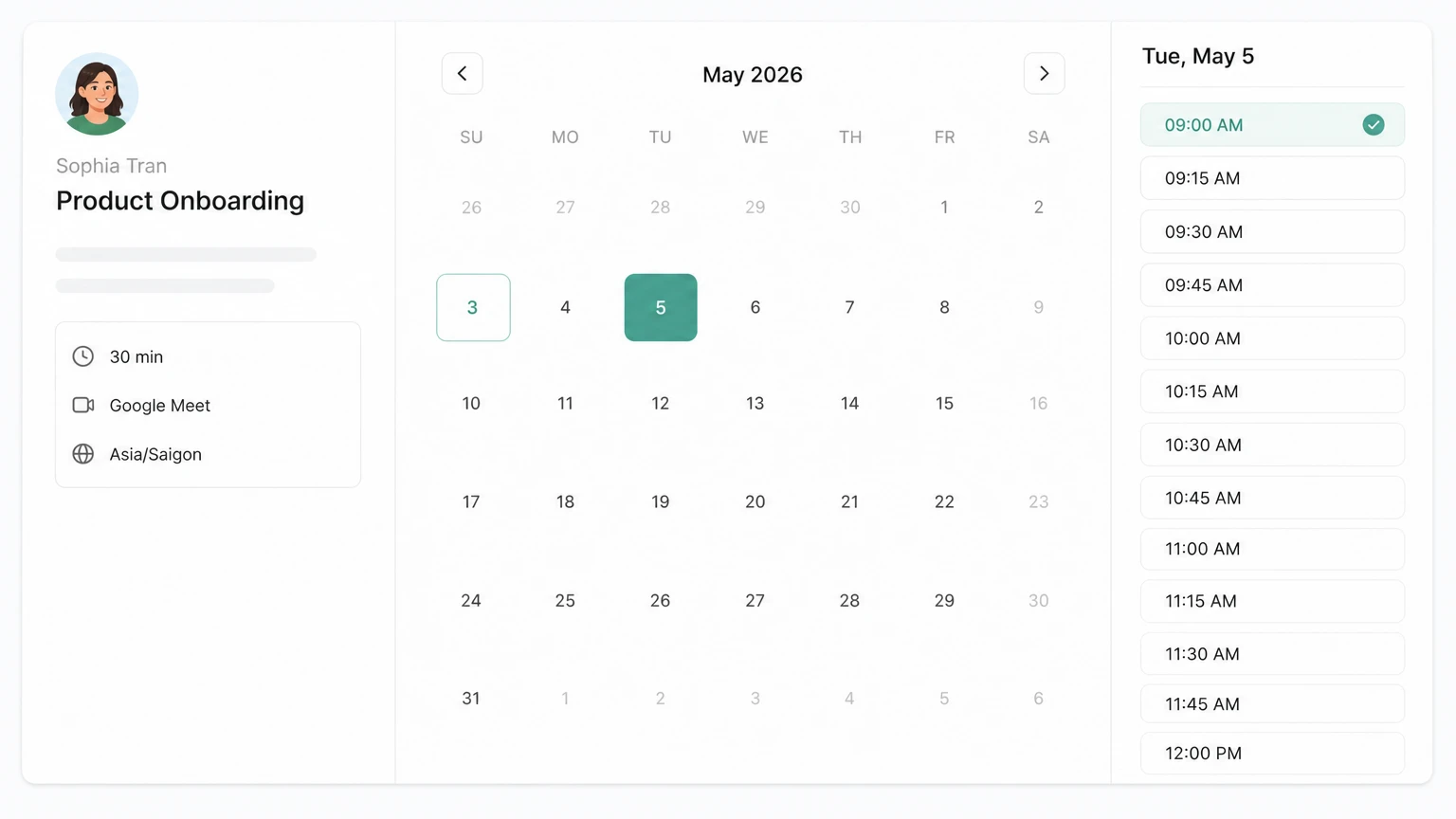 Simple scheduling