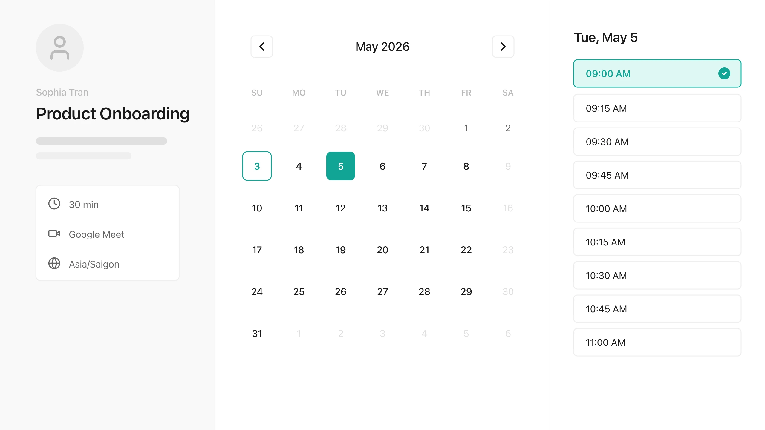 Simple scheduling