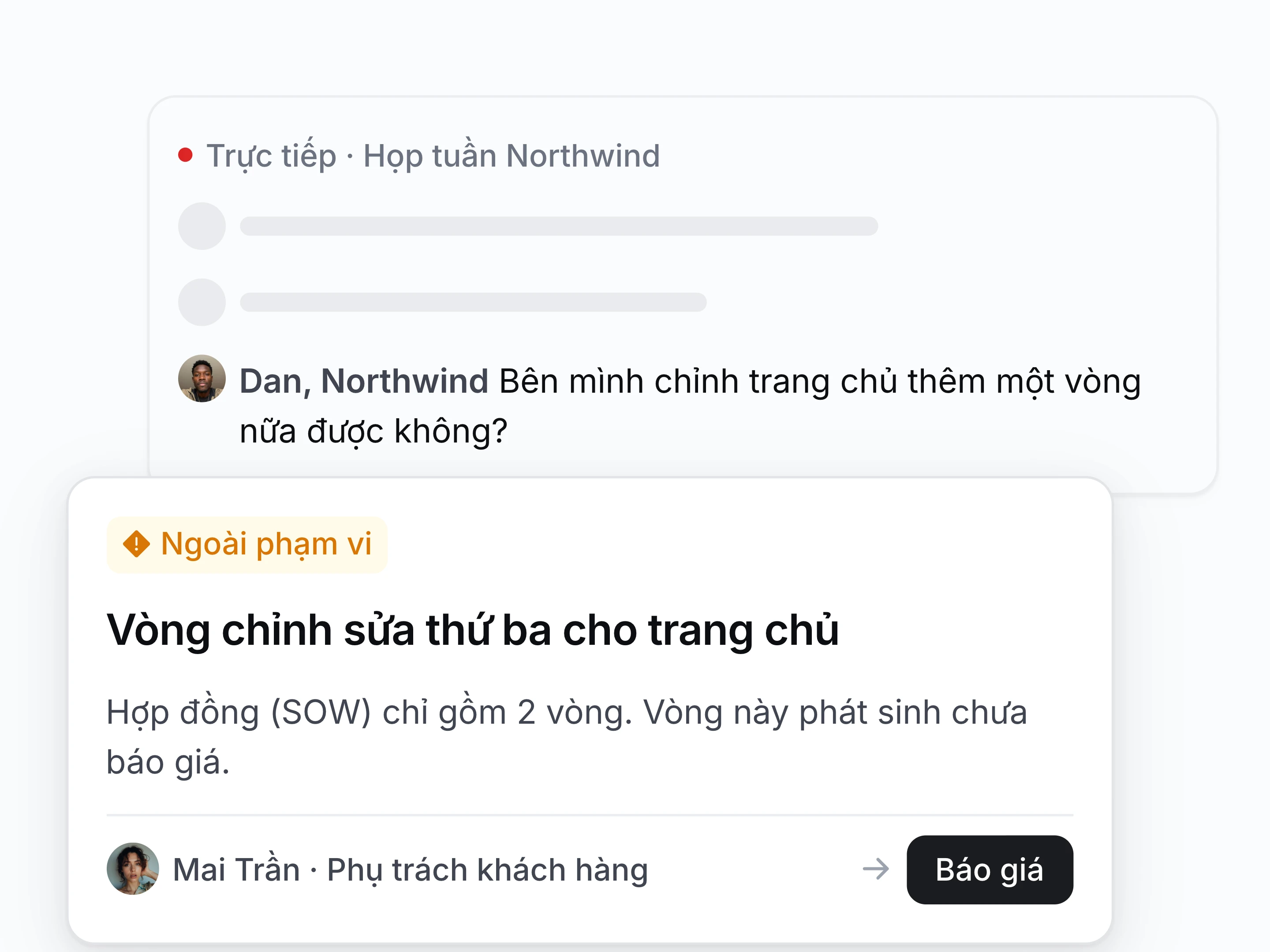 Bắt trọn yêu cầu phát sinh ngay trong cuộc gọi
