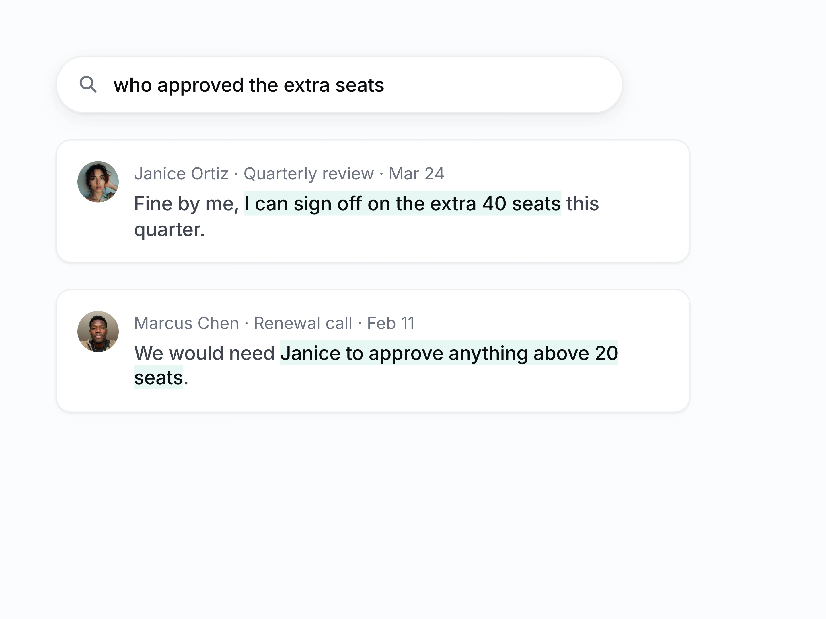 Search what was said